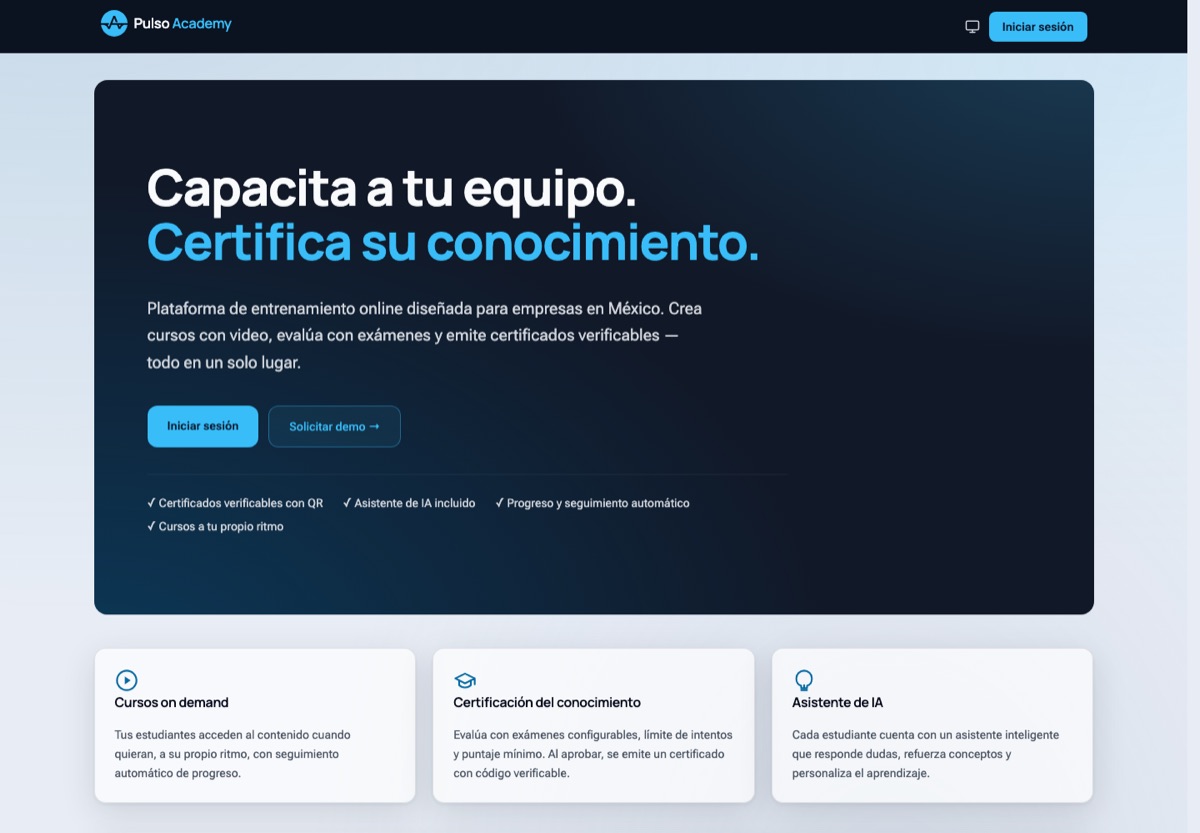 PulsoAcademy — screenshot